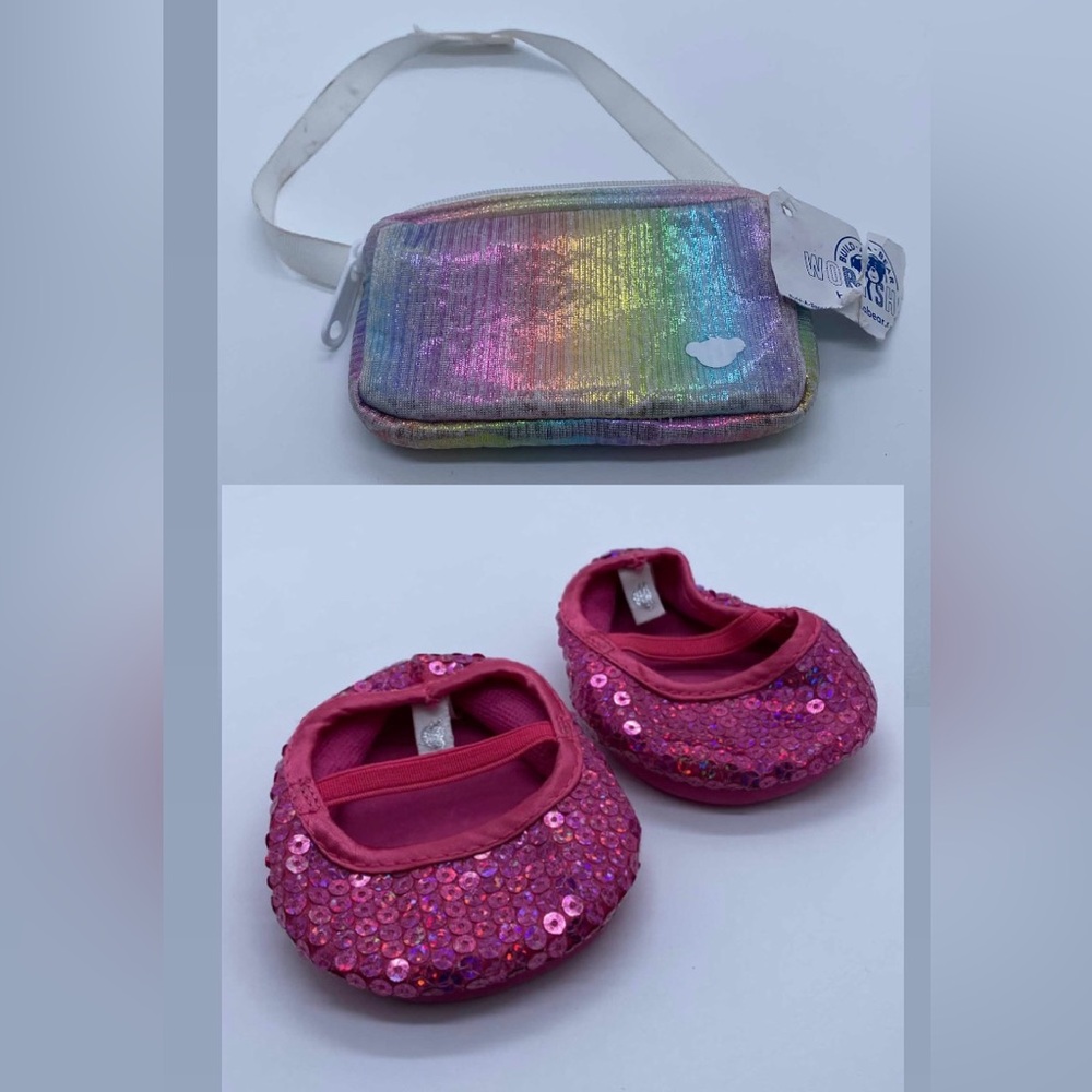 Build-a-Bear Flats & Iridescent Cross-body Bag Lot